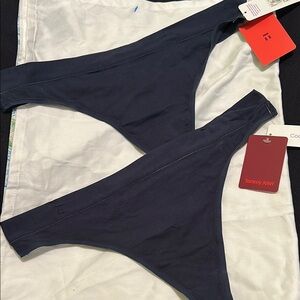 Tommy John Navy Blue Thong Set of 2 size xl new